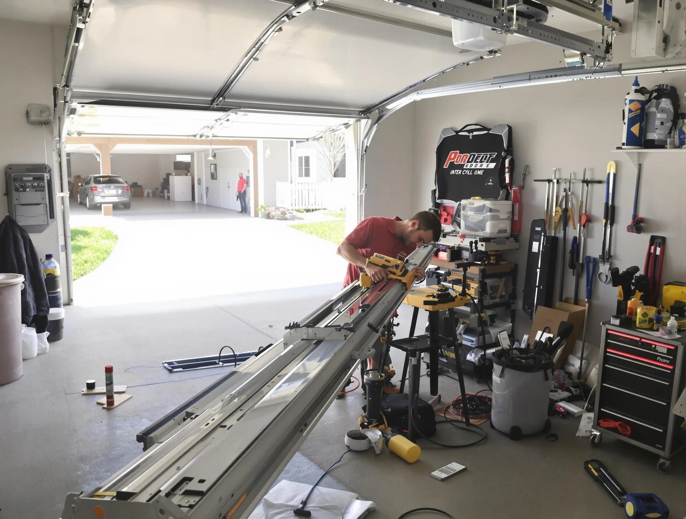 Greensburg Garage Door Repair expert performing track repair in Greensburg