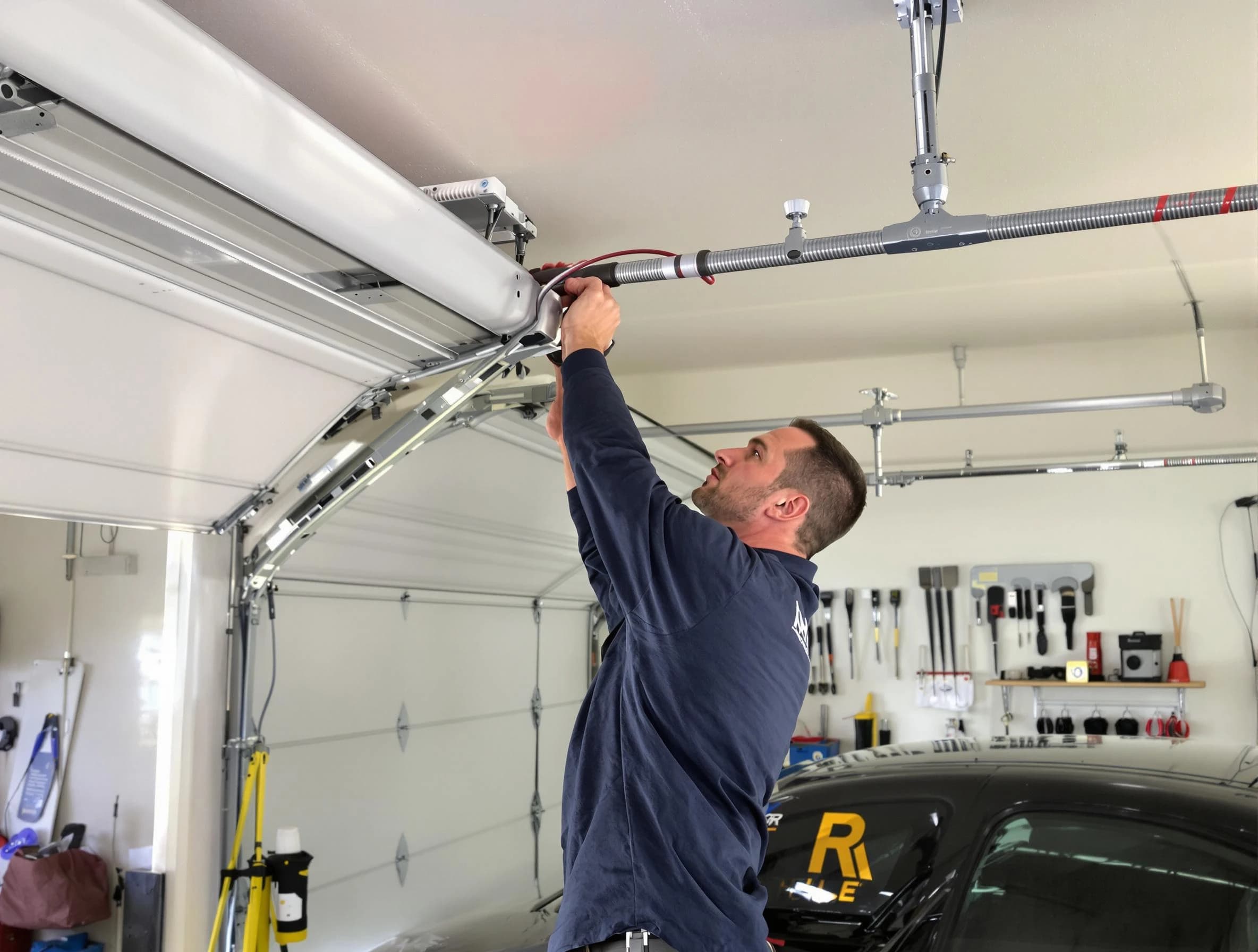 Greensburg Garage Door Repair technician performing garage door cable repair in Greensburg