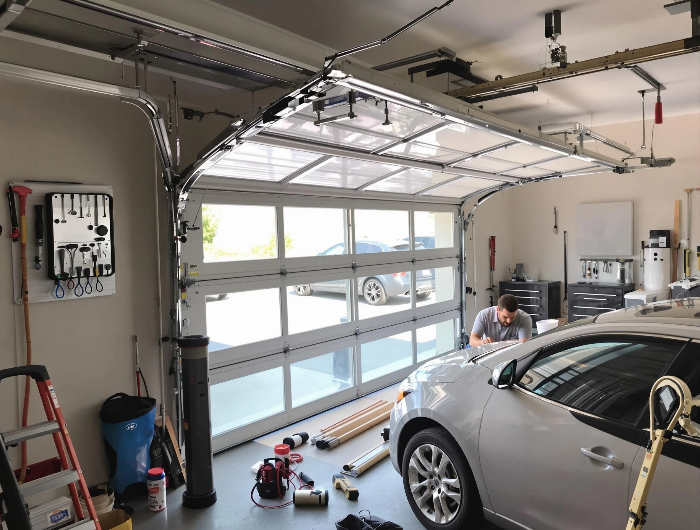Garage door noise reduction service by Greensburg Garage Door Repair in Greensburg