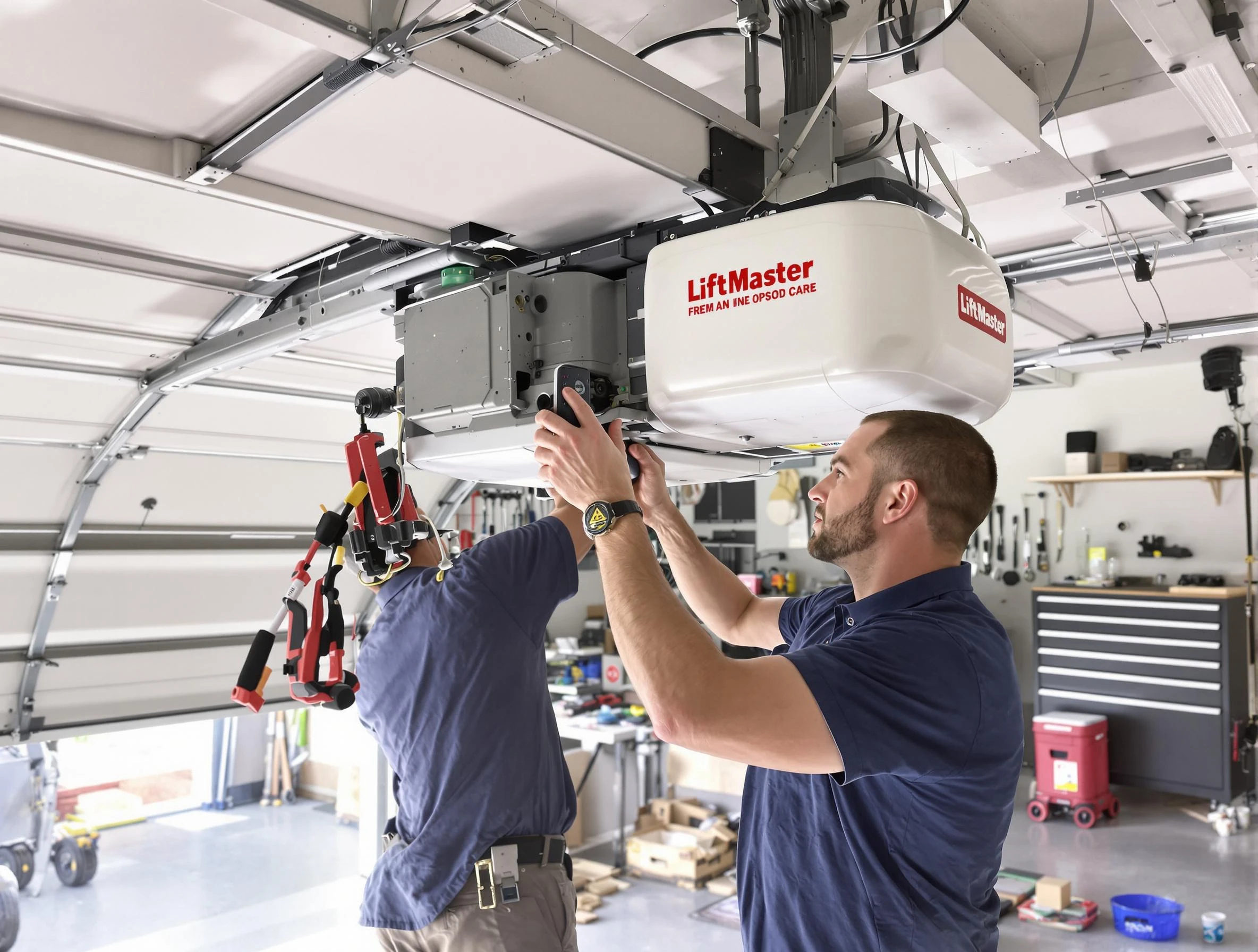 Greensburg Garage Door Repair technician performing advanced diagnostics on garage opener in Greensburg