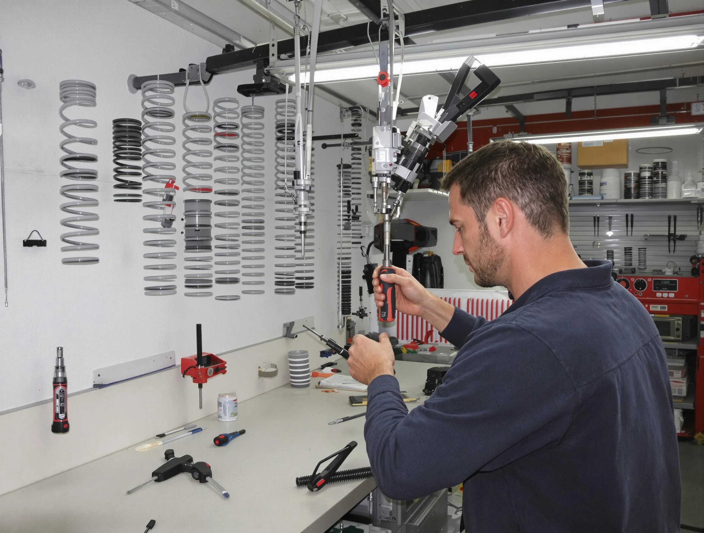 Greensburg Garage Door Repair safety certified technician performing precision spring replacement in Greensburg